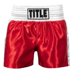 TITLE Boxing Professional Women’s Satin Striped Boxing Trunks -Knockout Gear TPBTW2 RD WH 2