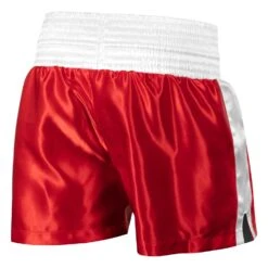 TITLE Boxing Professional Women’s Satin Striped Boxing Trunks -Knockout Gear TPBTW2 RD WH 3