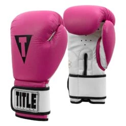 TITLE Premier Leather Super Bag Gloves 2.0 -Knockout Gear TSBG2 PK WH 002