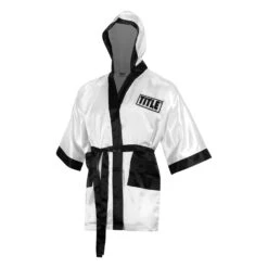 TITLE Boxing Fingertip Robe 34 TITLE Boxing Fingertip Robe -Knockout Gear TSRF2 WH BK 2