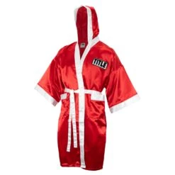 TITLE Boxing Full Length Robe -Knockout Gear TSRFL RD WH 2