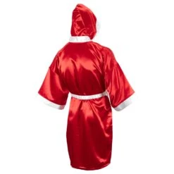 TITLE Boxing Full Length Robe -Knockout Gear TSRFL RD WH 3