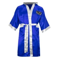 TITLE Boxing Pro Full Length Robe 3.0 33 TITLE Boxing Pro Full Length Robe 3.0 -Knockout Gear TSRFL3 BL WH 1