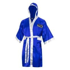 TITLE Boxing Pro Full Length Robe 3.0 35 TITLE Boxing Pro Full Length Robe 3.0 -Knockout Gear TSRFL3 BL WH 2