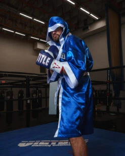 TITLE Boxing Pro Full Length Robe 3.0 37 TITLE Boxing Pro Full Length Robe 3.0 -Knockout Gear TSRFL3BLWH 2