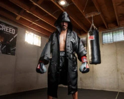 TITLE Boxing Full Length Robe -Knockout Gear TSRFLBK 1