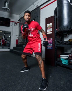 TITLE Boxing Dual Stripe Sweat Shorts 10 TITLE Boxing Dual Stripe Sweat Shorts -Knockout Gear TTSV4RDBK 1