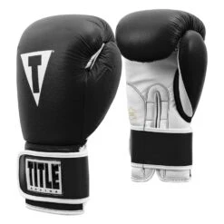TITLE Boxing Pro Style Leather Training Gloves 3.0 32 TITLE Boxing Pro Style Leather Training Gloves 3.0 -Knockout Gear TVVTG3 BK WH 002