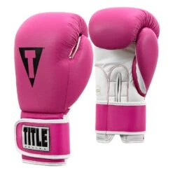 TITLE Boxing Pro Style Leather Training Gloves 3.0 39 TITLE Boxing Pro Style Leather Training Gloves 3.0 -Knockout Gear TVVTG3 HPK WH 002