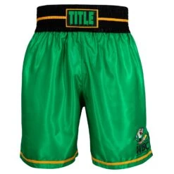 WBC By TITLE Boxing Professional Boxing Trunks -Knockout Gear WBCBT GN BK 2