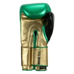 WBC By TITLE Boxing Green Belt Bag Gloves -Knockout Gear WGBBG GN GD BK 4