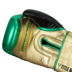 WBC By TITLE Boxing Green Belt Training Gloves 1.0 28 WBC By TITLE Boxing Green Belt Training Gloves 1.0 -Knockout Gear WGBTG GN GD BK 5