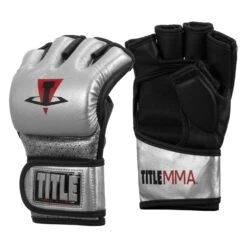 TITLE MMA Menace Metallic Training Gloves 25 TITLE MMA Menace Metallic Training Gloves -Knockout Gear XMMTG SV BK 002