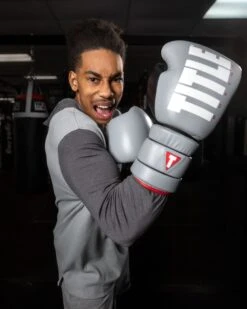 TITLE Boxing Leather Enforcer Pro Sparring Gloves -Knockout Gear XRVCSGGR 4