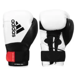 Adidas Hybrid 250 Training Gloves -Knockout Gear adih250tg wh bk 1 1