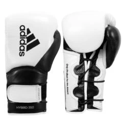 Adidas Hybrid 350 Elite Training Gloves -Knockout Gear adih350tg wh bk 1 1
