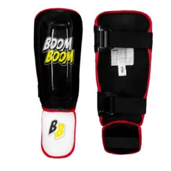 BOOM BOOM Boxing Bomber Youth Shin Guards -Knockout Gear bbbsgy bk 2 1