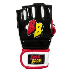 BOOM BOOM Boxing Bomber Youth MMA Gloves -Knockout Gear bbmmgy bk wh rd 03