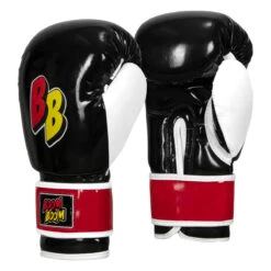 BOOM BOOM Boxing Silencer Youth Bag Gloves 20 BOOM BOOM Boxing Silencer Youth Bag Gloves -Knockout Gear bbybgs bk wh rd 02