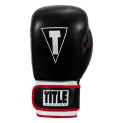 TITLE Boxing Leather Big League Bag Gloves -Knockout Gear blbg2 bk rd 03