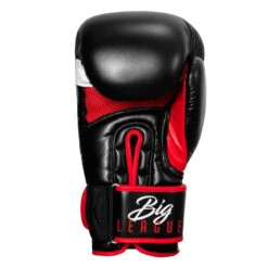 TITLE Boxing Leather Big League Bag Gloves -Knockout Gear blbg2 bk rd 04