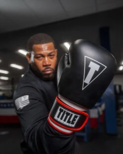 TITLE Boxing Leather Big League Bag Gloves -Knockout Gear blbg2 bk rd wh 1 2