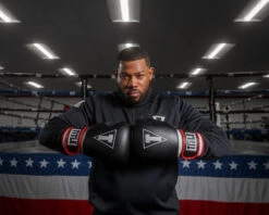 TITLE Boxing Leather Big League Bag Gloves -Knockout Gear blbg2 bk rd wh 2 2