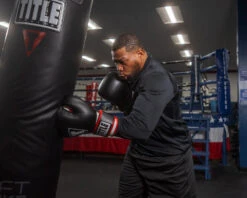 TITLE Boxing Leather Big League Bag Gloves -Knockout Gear blbg2 bk rd wh 3 2