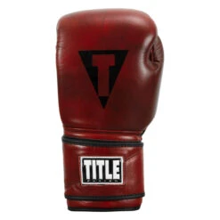 TITLE Boxing Blood Red Leather Bag Gloves 12 TITLE Boxing Blood Red Leather Bag Gloves -Knockout Gear brbg rd 003 4