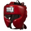 TITLE Boxing Blood Red Leather Sparring Headgear 2 TITLE Boxing Blood Red Leather Sparring Headgear -Knockout Gear brhg rd gr 01