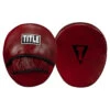 TITLE Boxing Blood Red Leather Punch Mitts -Knockout Gear brmmpm rd 1