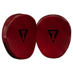 TITLE Boxing Blood Red Leather Punch Mitts 11 TITLE Boxing Blood Red Leather Punch Mitts -Knockout Gear brmmpm rd 2