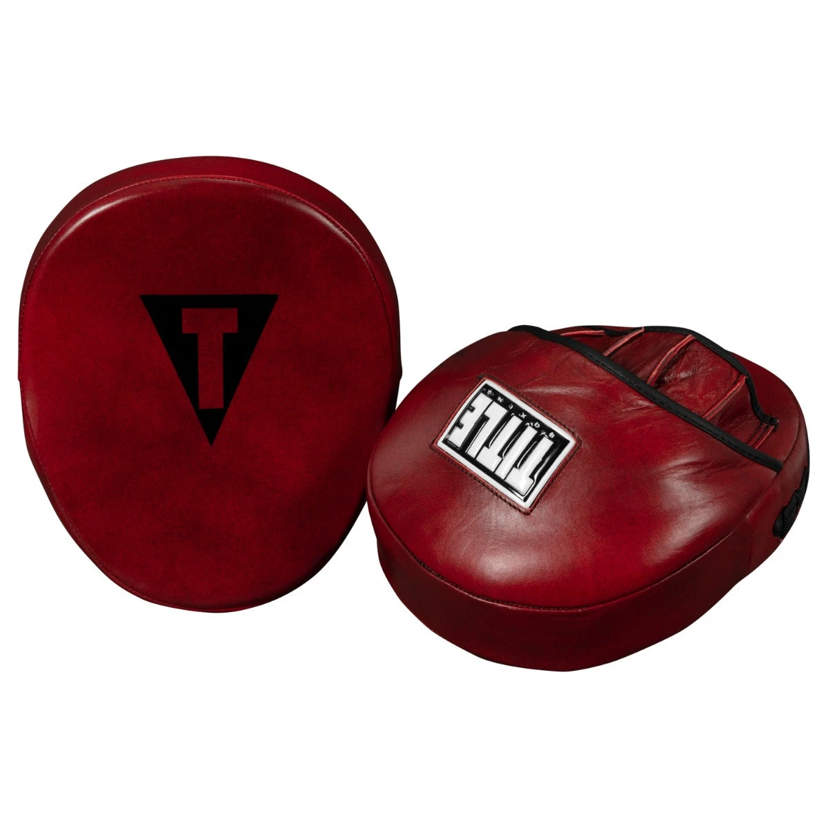 TITLE Boxing Blood Red Leather Punch Mitts 6 TITLE Boxing Blood Red Leather Punch Mitts - Image 4