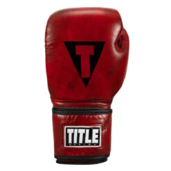 TITLE Boxing Blood Red Leather Training Gloves 14 TITLE Boxing Blood Red Leather Training Gloves -Knockout Gear brtg rd 003