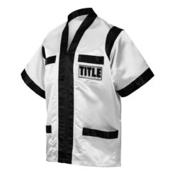 TITLE Boxing Old School Corner Jacket -Knockout Gear cjss2 wh bk 01