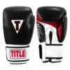 TITLE Classic Leather Super Bag Gloves 2.0 1 TITLE Classic Leather Super Bag Gloves 2.0 -Knockout Gear csbgl2 bk wh rd 01
