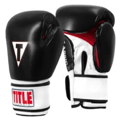TITLE Classic Leather Super Bag Gloves 2.0 23 TITLE Classic Leather Super Bag Gloves 2.0 -Knockout Gear csbgl2 bk wh rd 02