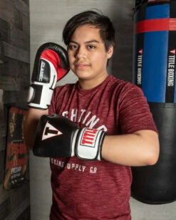 TITLE Classic Leather Super Bag Gloves 2.0 29 TITLE Classic Leather Super Bag Gloves 2.0 -Knockout Gear csbgl2 bkwhrd