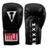TITLE Classic Leather Lace Training Gloves 2.0 1 TITLE Classic Leather Lace Training Gloves 2.0 -Knockout Gear ctsgl2 bk 01