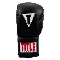 TITLE Classic Leather Lace Training Gloves 2.0 -Knockout Gear ctsgl2 bk 03