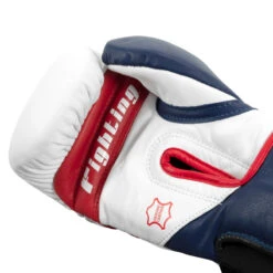 Fighting Dual Strap Training Gloves 2.0 -Knockout Gear fdstg2 wh rd bl 05