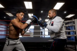 Fighting Freedom Leather Focus Mitts -Knockout Gear flfm2 bk bl 1