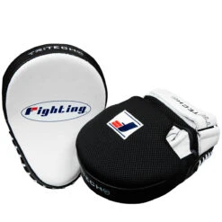 Fighting Tri-Tech Curved Mitts 11 Fighting Tri-Tech Curved Mitts -Knockout Gear fsppm wh bk 4