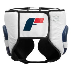 Fighting Force Leather Training Headgear -Knockout Gear ftghgt wh bl bk 4 1