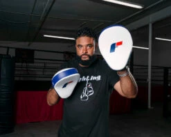 Fighting Force Leather Punch Mitts 17 Fighting Force Leather Punch Mitts -Knockout Gear ftgpm wh bl bk 3