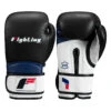 Fighting Ferocity Leather Training Gloves -Knockout Gear ftgtg bk wh bl 1 2