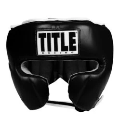 TITLE Boxing Leather Sparring Headgear 24 TITLE Boxing Leather Sparring Headgear -Knockout Gear fthg bk 2