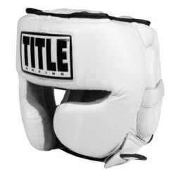 TITLE Boxing Leather Sparring Headgear 38 TITLE Boxing Leather Sparring Headgear -Knockout Gear fthg wh 1 1