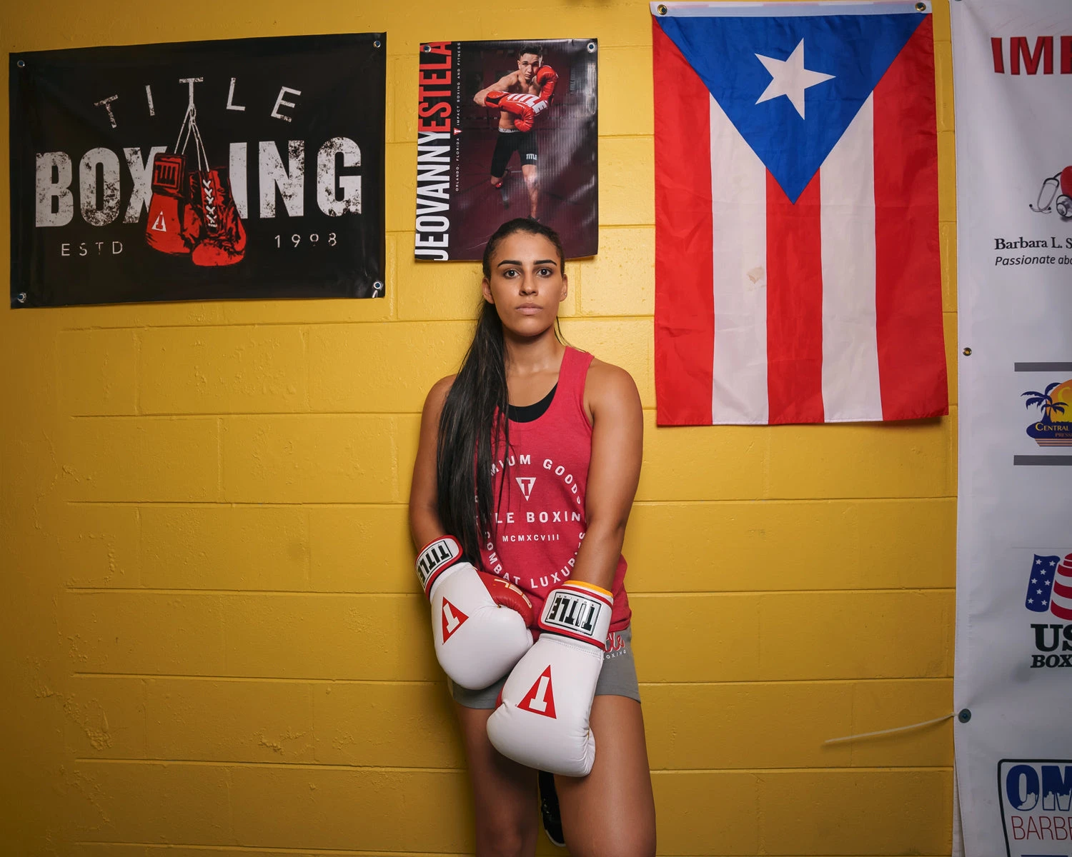 TITLE Boxing Hanging Glove Banner 4 TITLE Boxing Hanging Glove Banner - Image 2