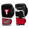 TITLE Boxing Gel Weighted Boxing Gloves 1 TITLE Boxing Gel Weighted Boxing Gloves -Knockout Gear glwbg bk wh rd 1 1